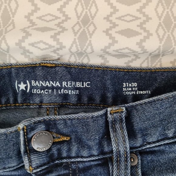 Banana Republic blue jeans. Size 31x30. NWOT - Picture 2 of 10